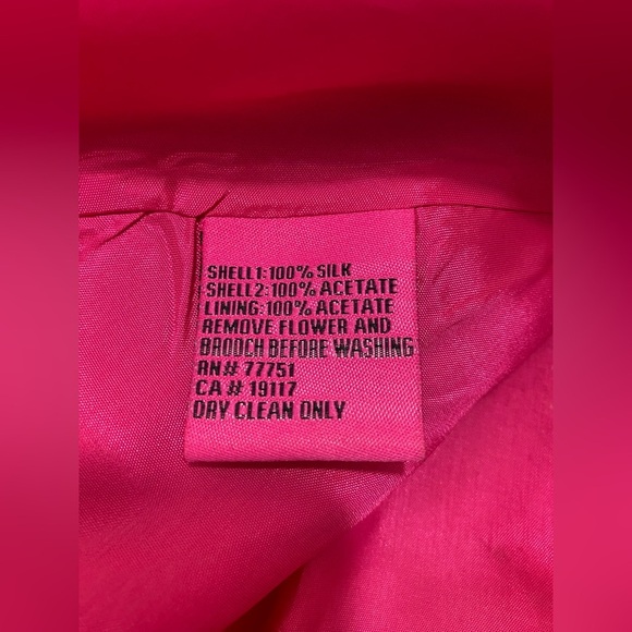 Vintage Betsy Johnson Y2K Strapless Silk Mini Dress Purple Pink Size 6 - Picture 8 of 11